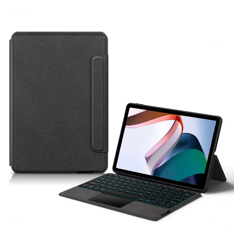 AJIUYU Keyboard Case for  Redmi Pad 10.6 Inch 2022 Tablet Smart Cover Backlit Trackpad Spanish Portuguese German French